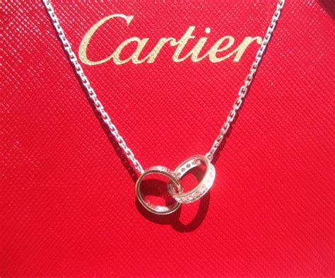 cartier necklace 2 rings